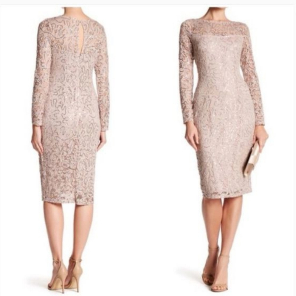Long sleeve sequin sparkly dress